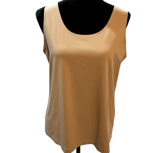 Chico’s size 2 Camisole Tank Top Equivalent to size Large Tan Natural Shade - Picture 1 of 8